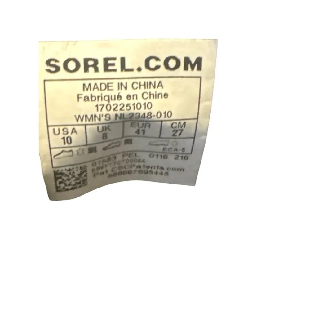 Sorel Women's Slimpack Lace II Black Leather Boots Size 10 US